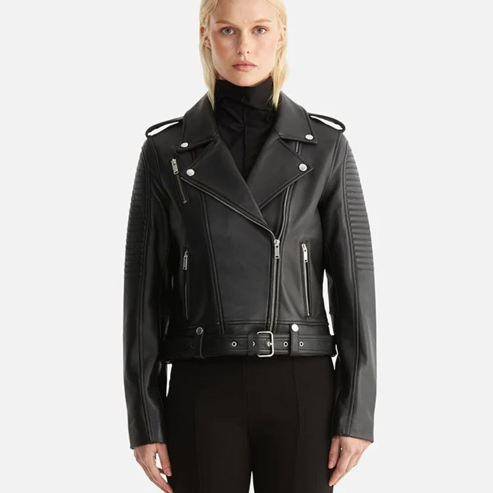 new Ena Pelly | Biker Jacket in Black & Silver